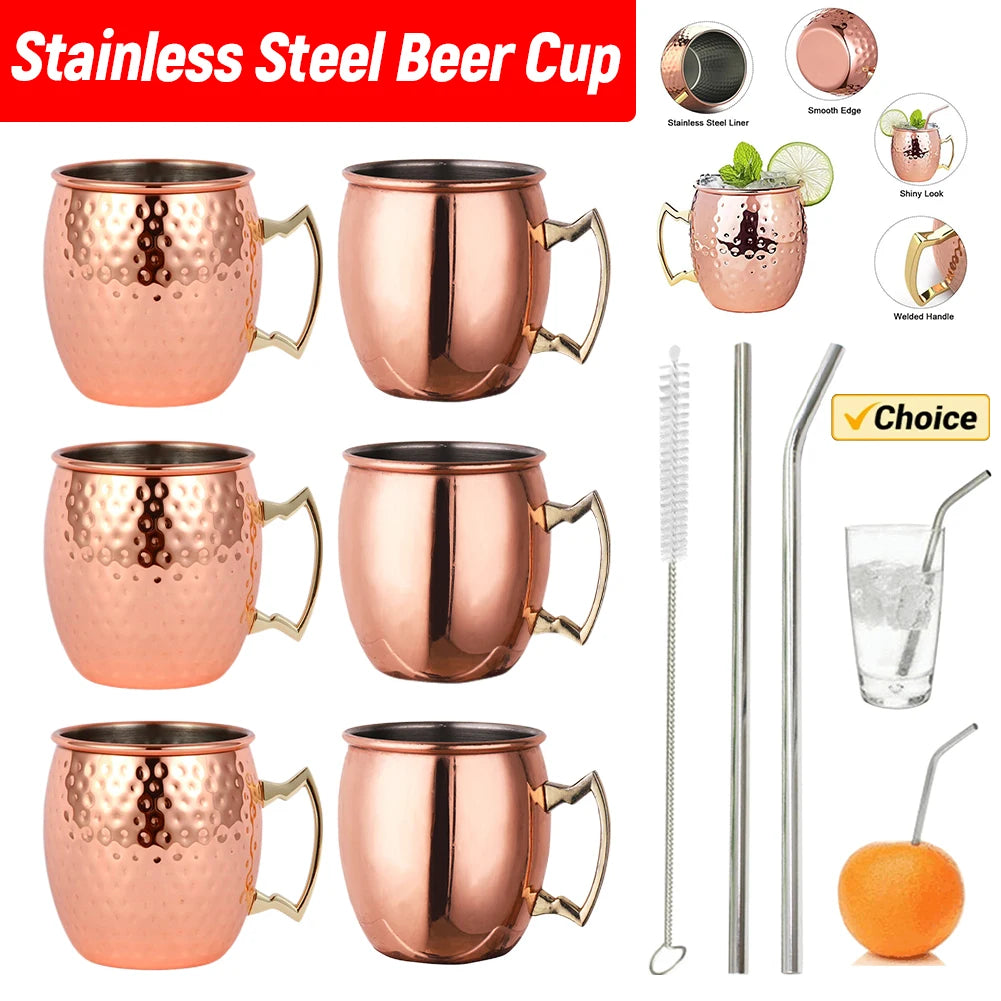 NONEDrinkware Stainless Steel Beer Wine Glass Goblets Shatterproof