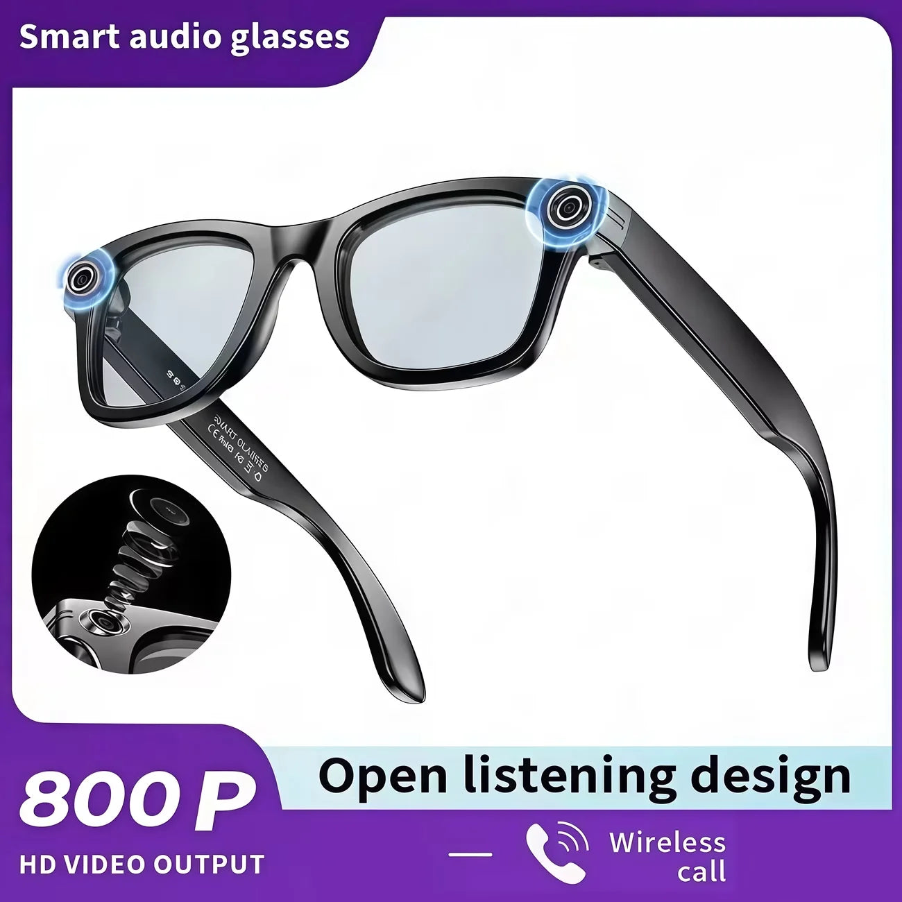 Giinova AI Smart Video Glasses With Camera And Translator