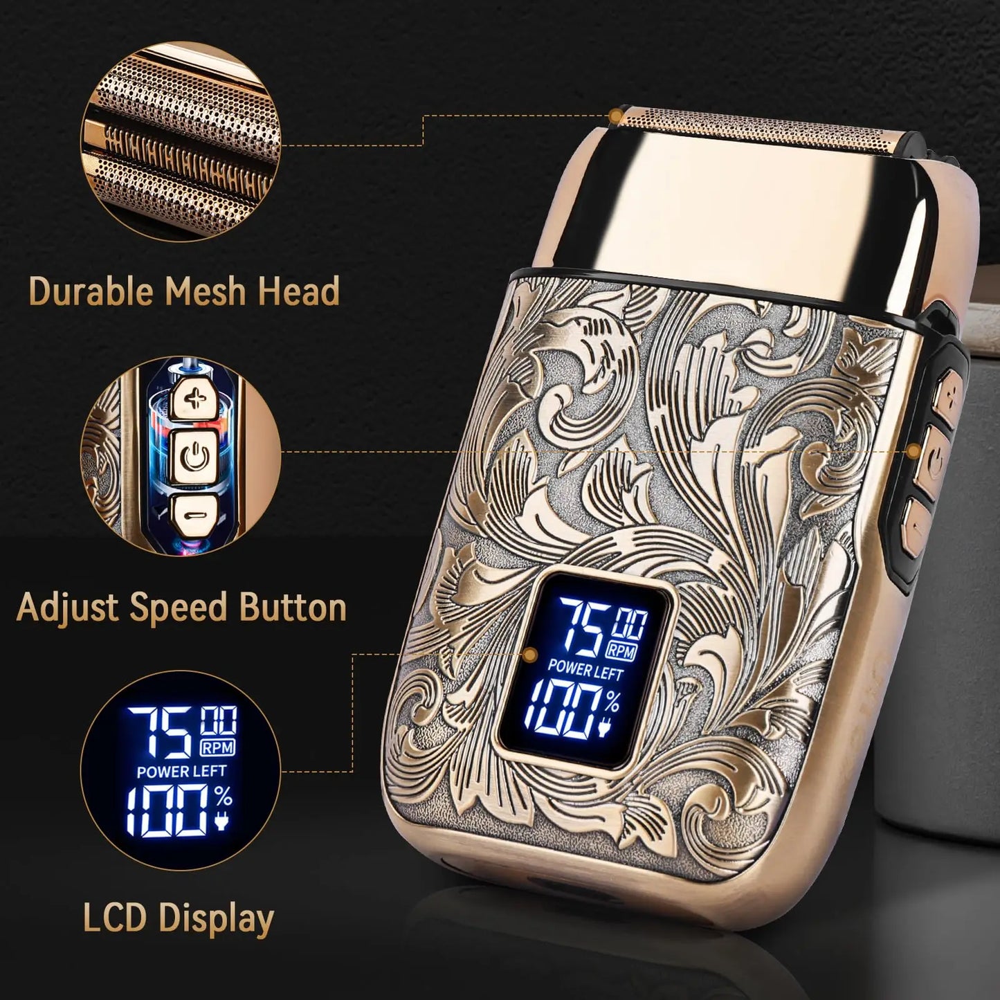 Ufree Close Shaver Three Speed Electric Foil Razor For Men