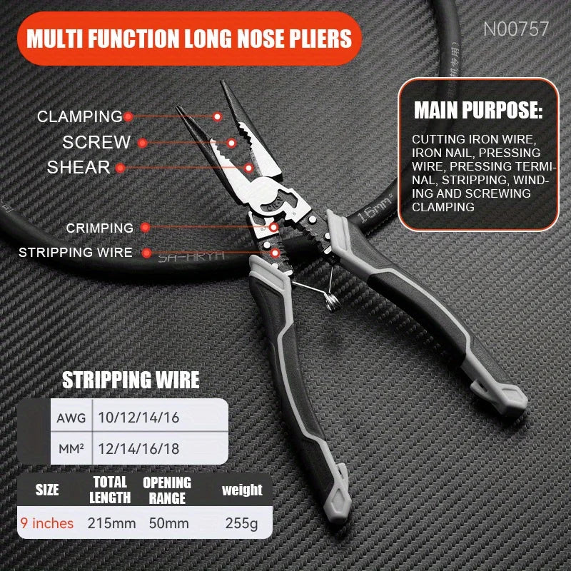 NiuxiangDIY Multifunction Pliers Diagonal Cutting And Combination Pliers