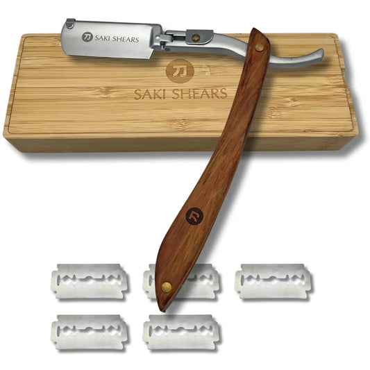 TLXT Straight Edge Traditional Shaving Razor With Disposable Blades