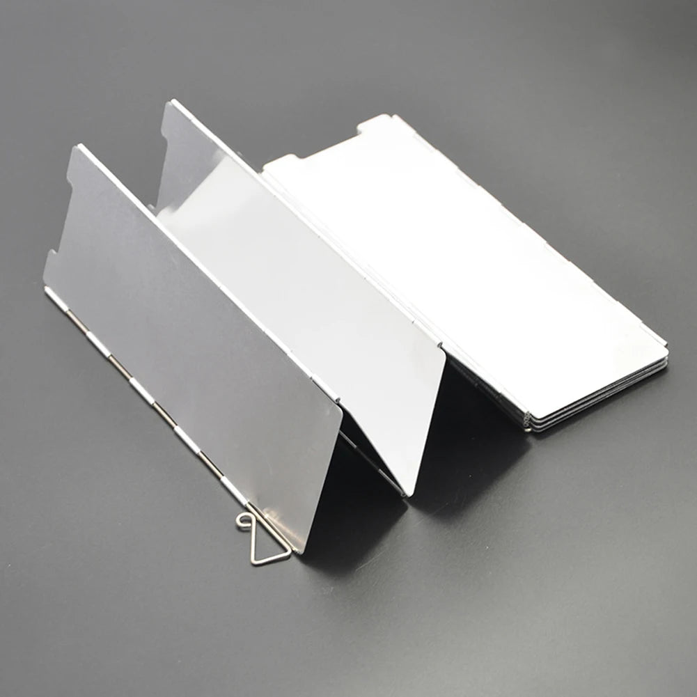 Aluminum Gas Stove Foldable Wind Shield For Outdoor Camping Ultralight