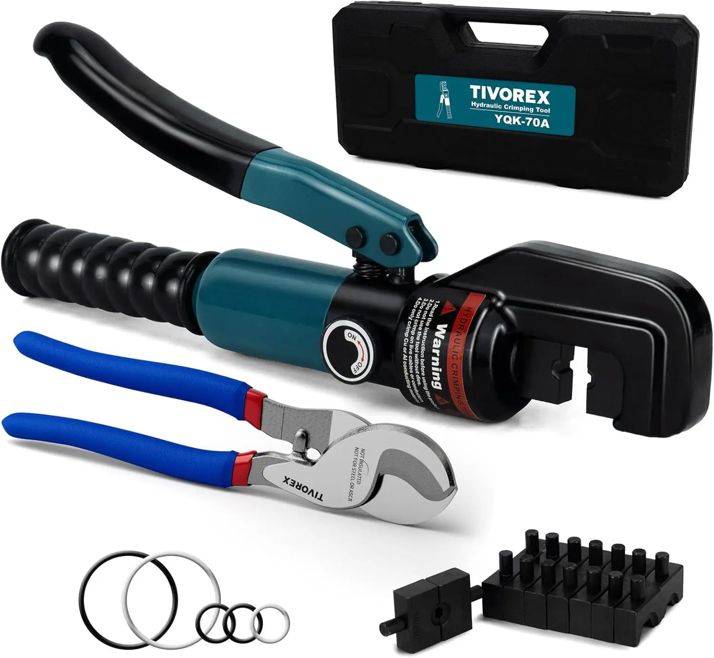 Hydraulic Crimping Tool and Cable Cutter 12 AWG to 2/0