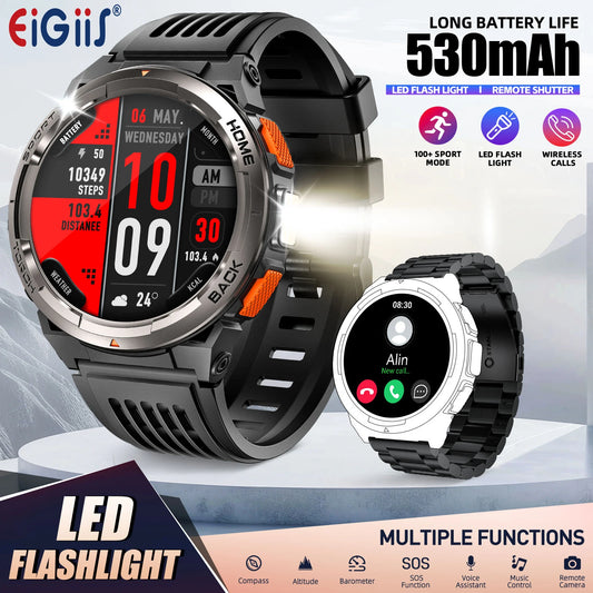 EIGIIS KE5 Smartwatch 3ATM Waterproof With Compass Altitude Barometer