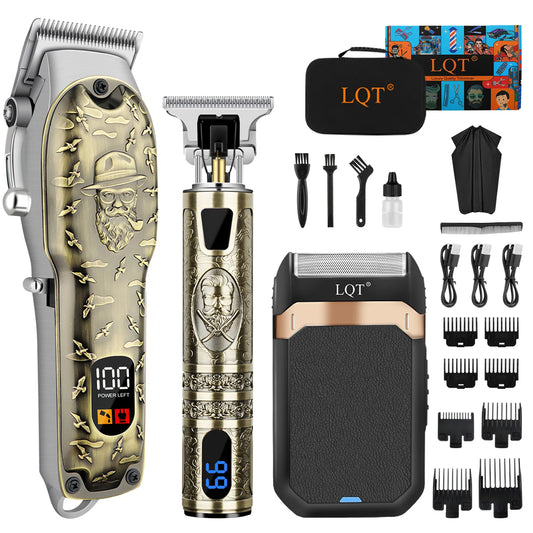 LQTElectric Cordless Hair Clipper and Shaver Set for Men