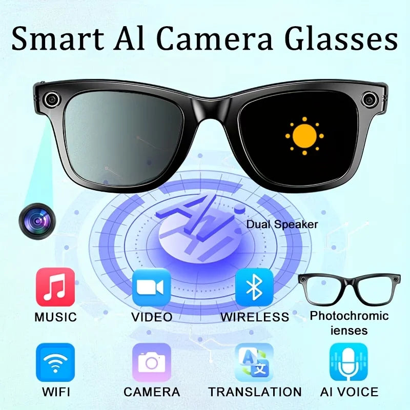 Giinova AI Smart Video Glasses With Camera And Translator