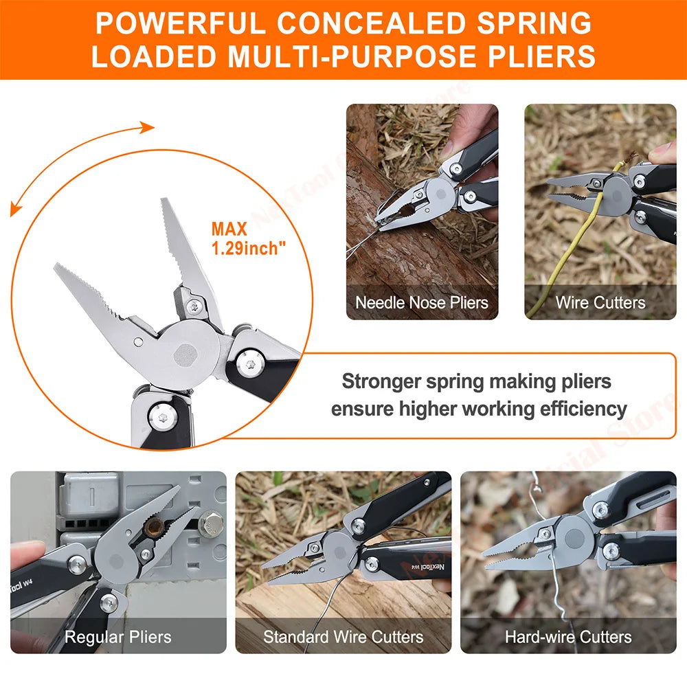 NexTool Multitool W4 11 In 1 Pliers Wrench Folding Knife Screwdriver Saw
