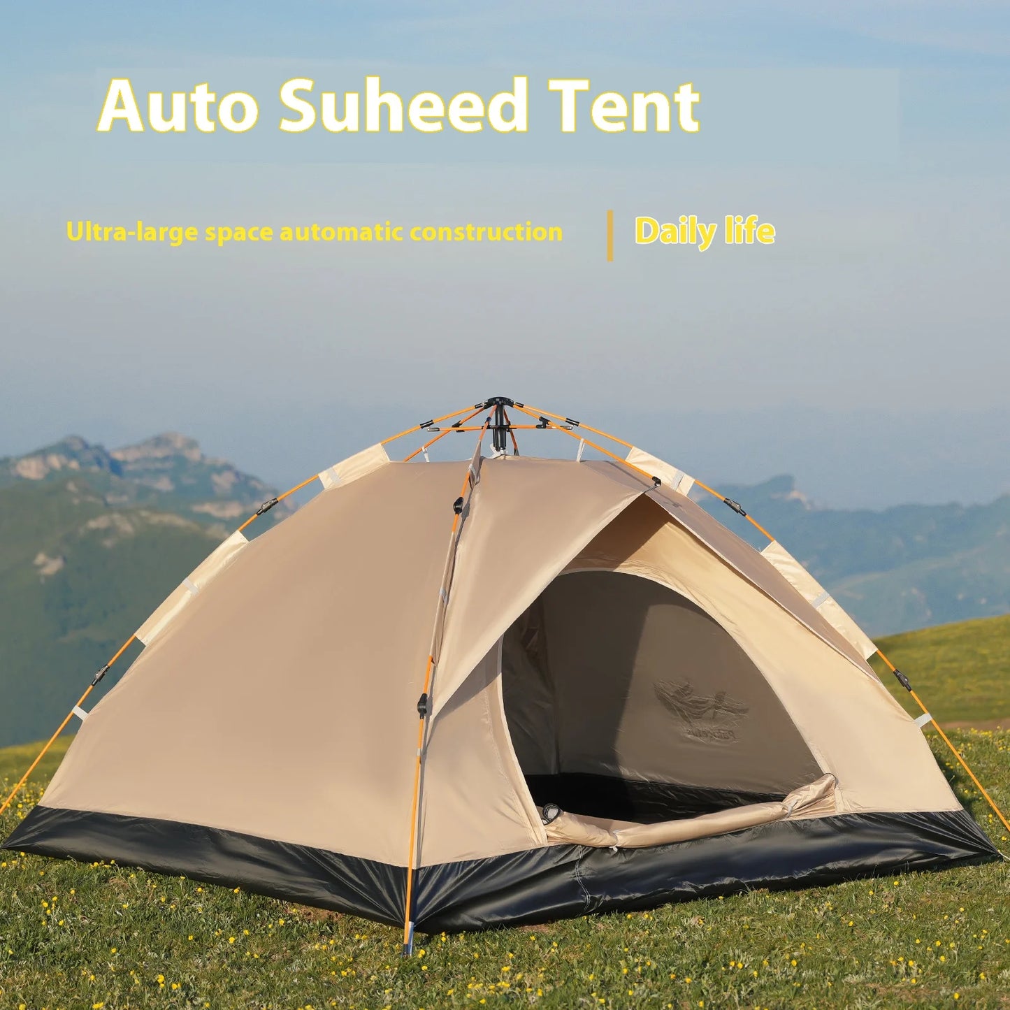 Pakicetus 3-4 Person Windproof Camping Tent Easy Setup