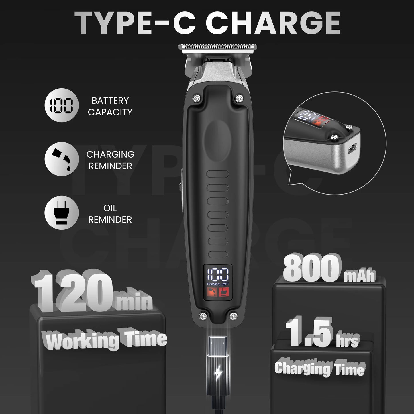 Sejoy Professional Hair Clippers For Men Cordless Trimmer Kit