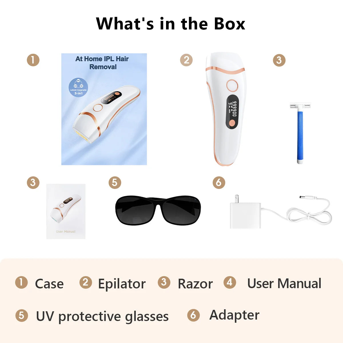 Totmizby IPL Epilator Laser Hair Removal 999000 Flashes Men Women