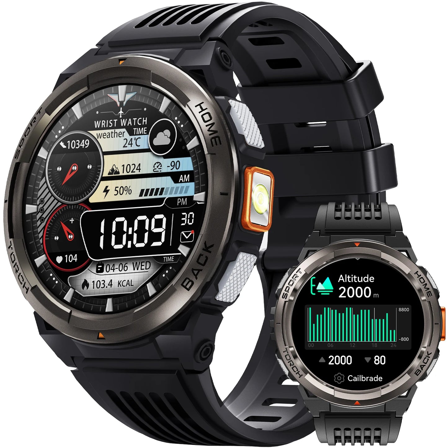 EIGIIS KE5 Smartwatch 3ATM Waterproof With Compass Altitude Barometer