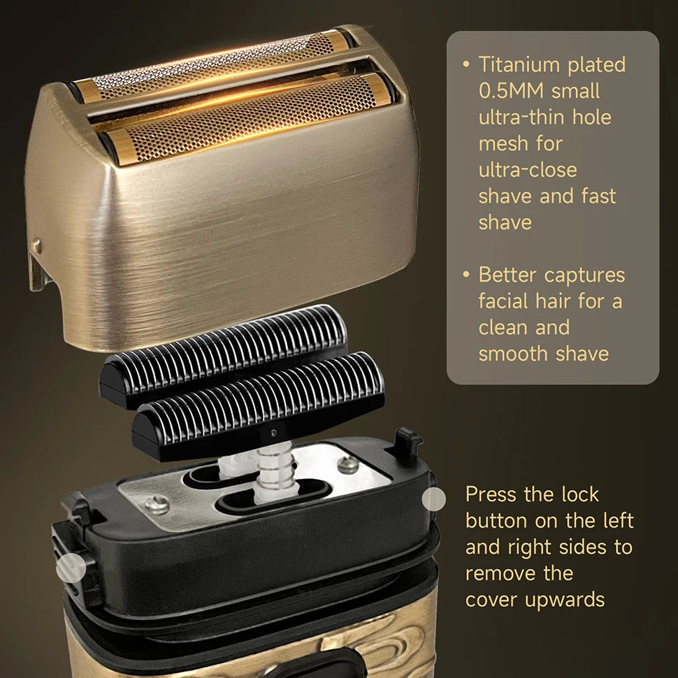 Ouidm Foil Shaver For Men Wet Dry Shave Beard Trimmer Grooming Kit