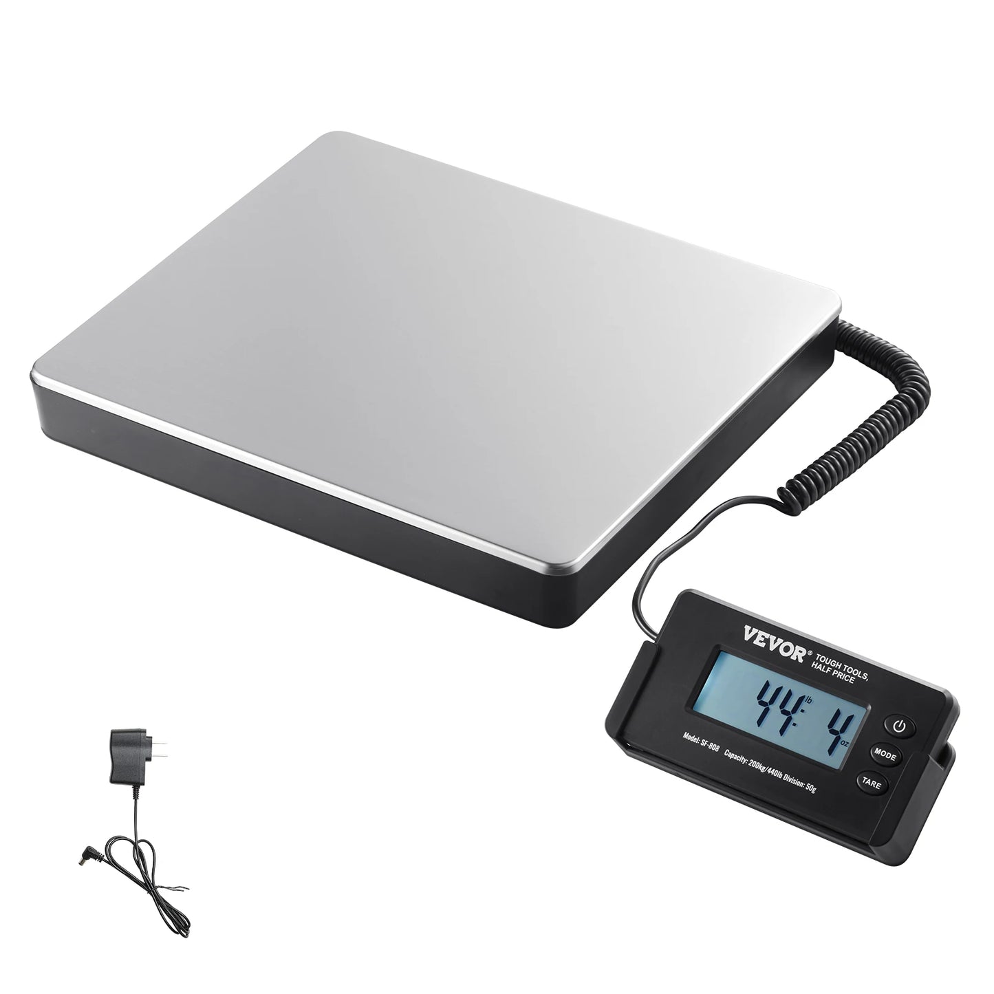 Digital Postal Scale 440Lb With Timer Tare HD LCD Display