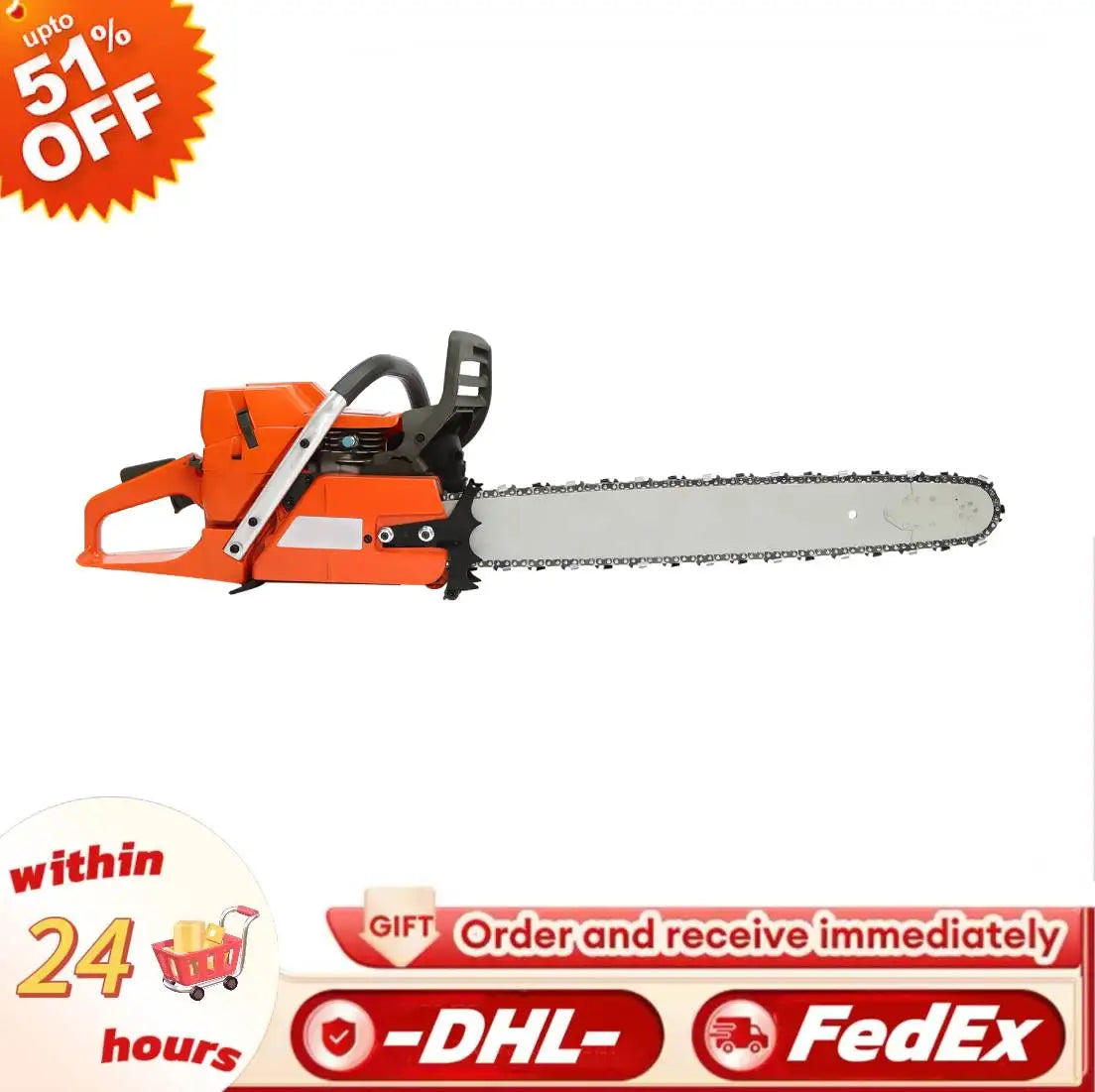 Gasoline Chainsaw 2 Cycle 65/72cc For Farm And Garden Use