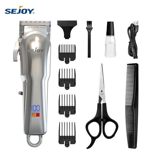 Sejoy Cordless Hair Trimmer Pro For Men Barber Clipper