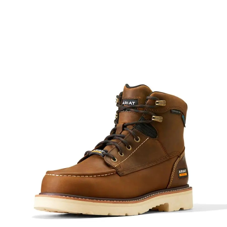 XMSJ Mens Rebar Lift 6 Waterproof Composite Toe Boot