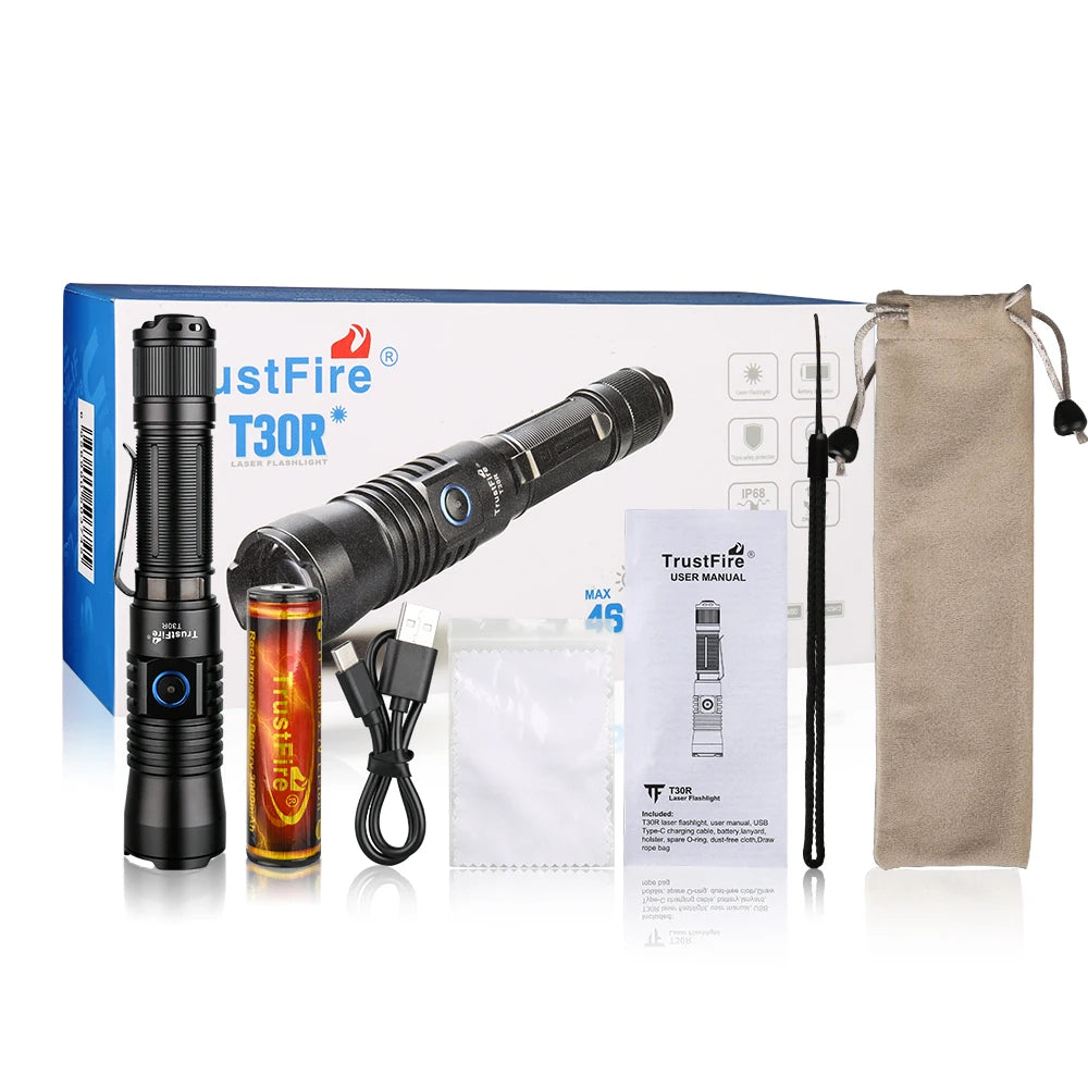 TrustFire T30R 1100M Flashlight USB Rechargeable 18650