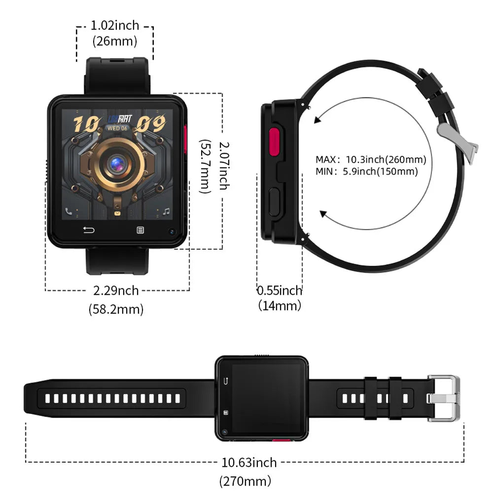 Lokmat Appllp 2 Max Smart Watch Phone Dual Camera 4G