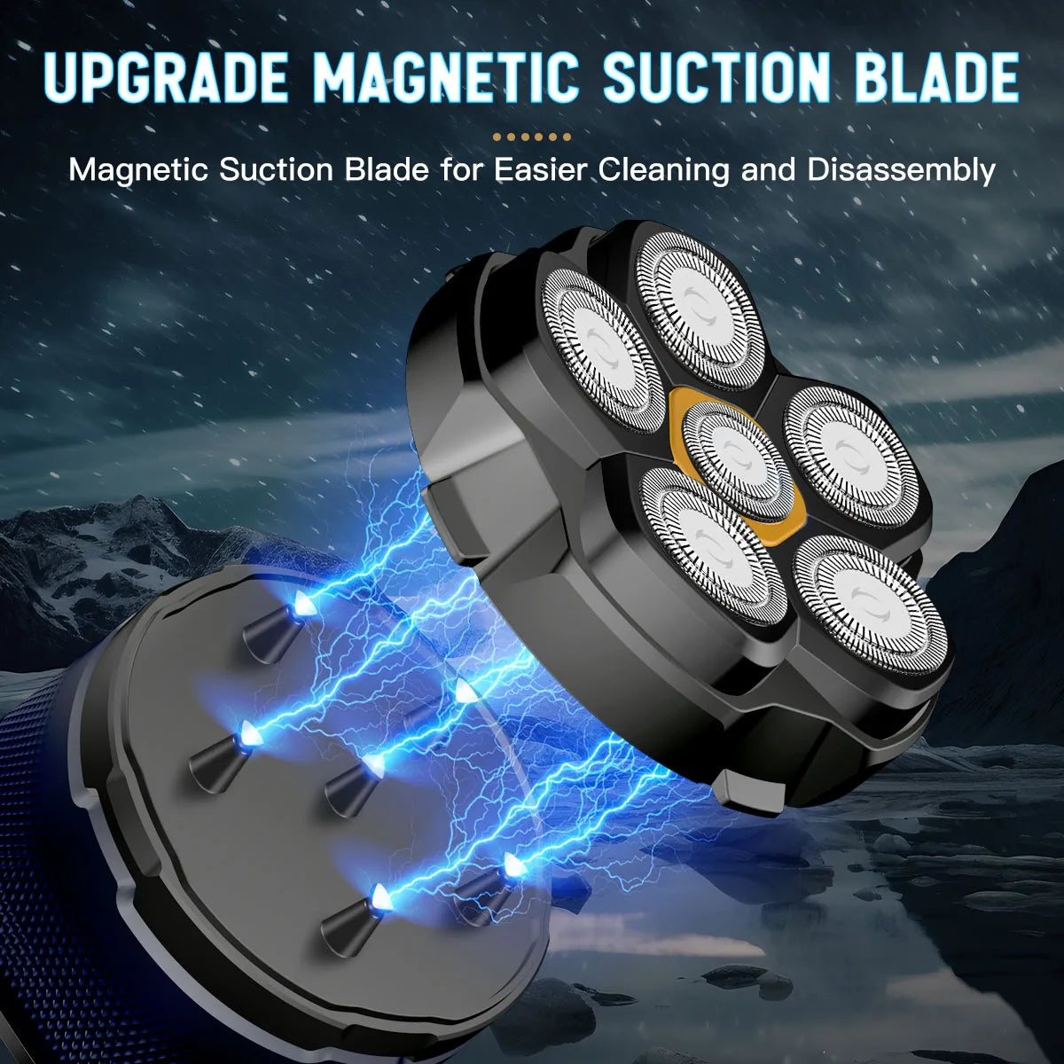 Solimpia Bald Head Shaver 6D Magnetic Electric Razor