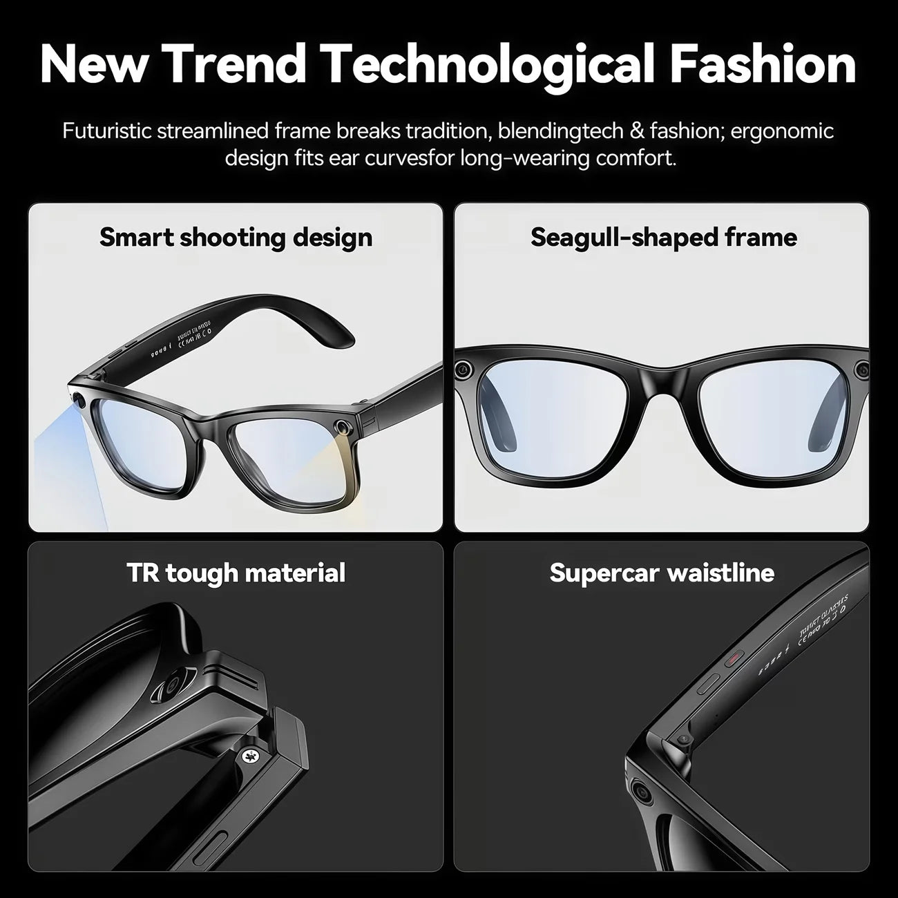 Giinova AI Smart Video Glasses With Camera And Translator
