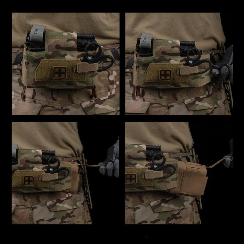 DKSTINYEE Compact Trauma Kit IFAK First Aid Pouch For Outdoors