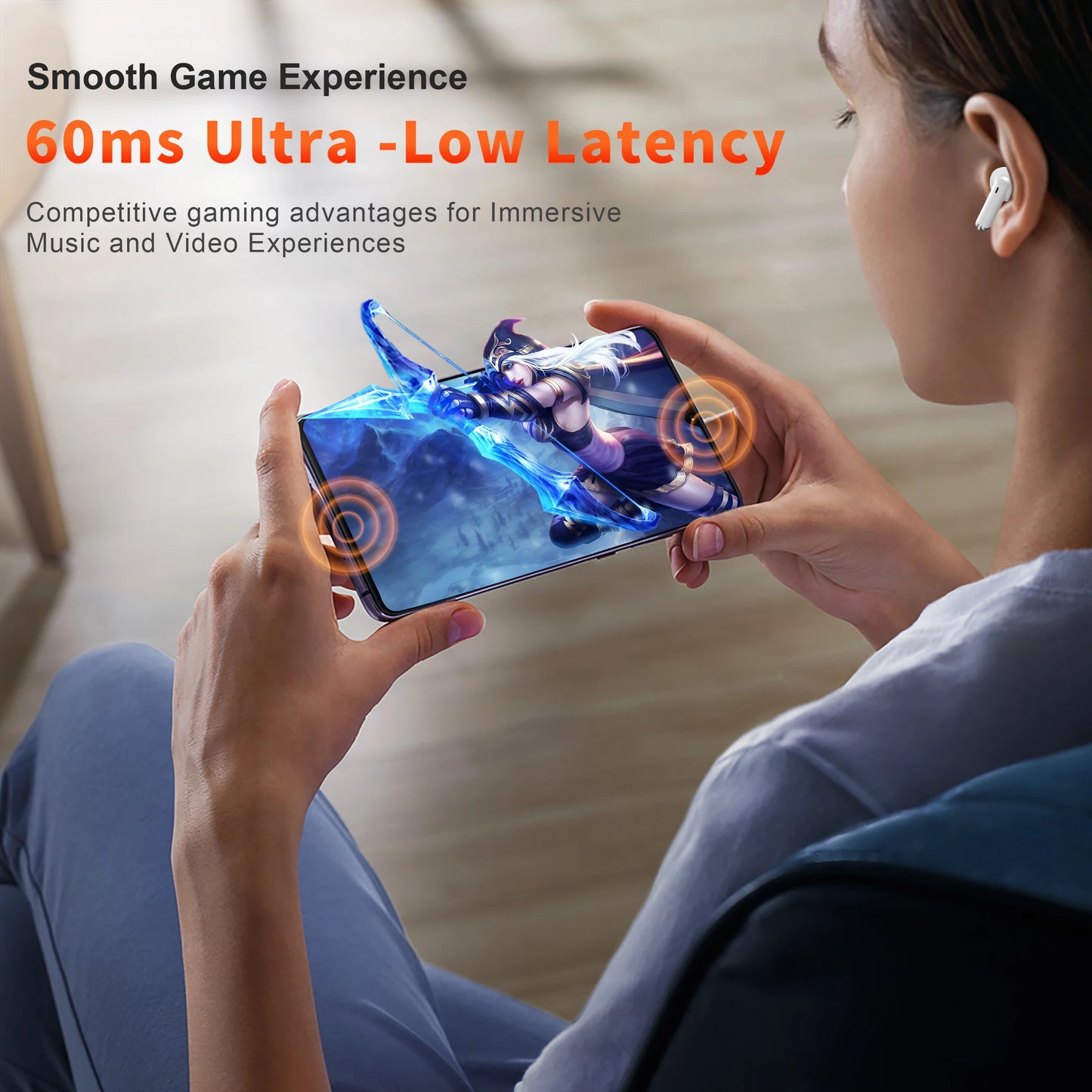 QERE E28 Wireless Earphones TWS Bluetooth 5.3 With HD Microphone