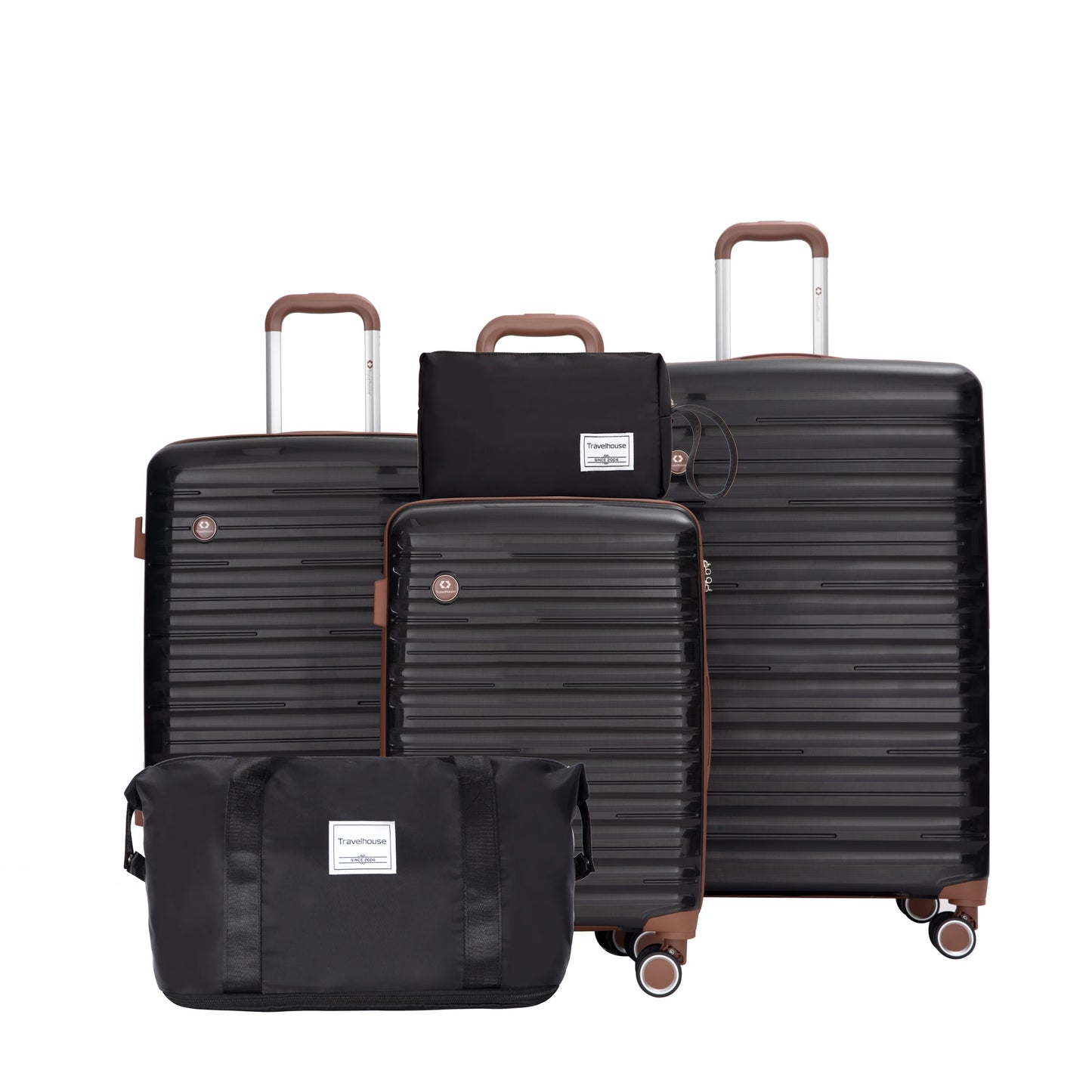 TravelhouseCN 5-Piece Luggage Set Hardcase Spinner Wheels TSA Lock