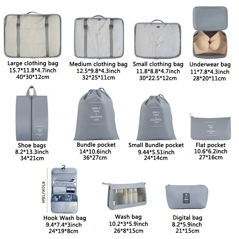 NONECN Travel Packing Cubes And Storage Bags For Clothes