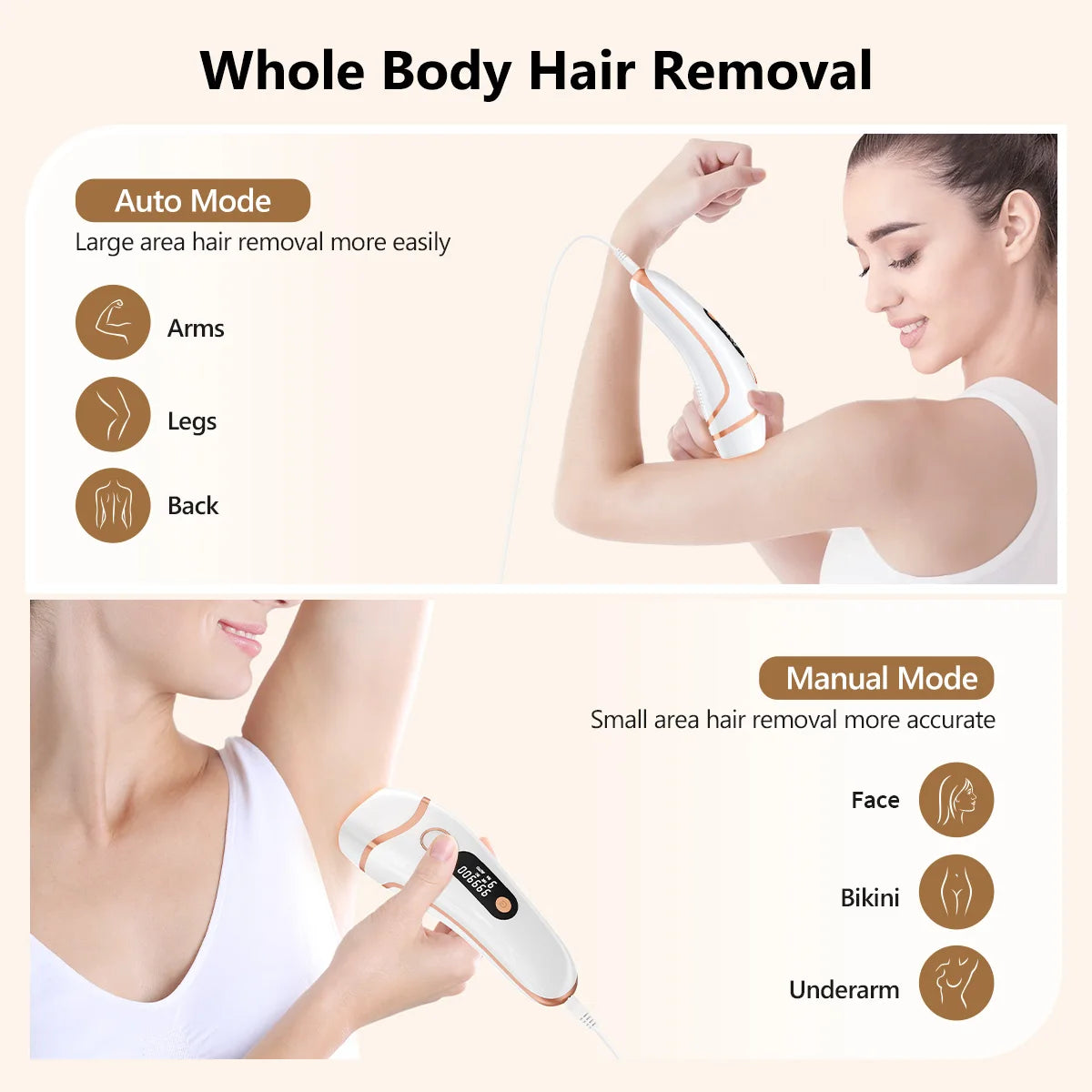 Totmizby IPL Epilator Laser Hair Removal 999000 Flashes Men Women