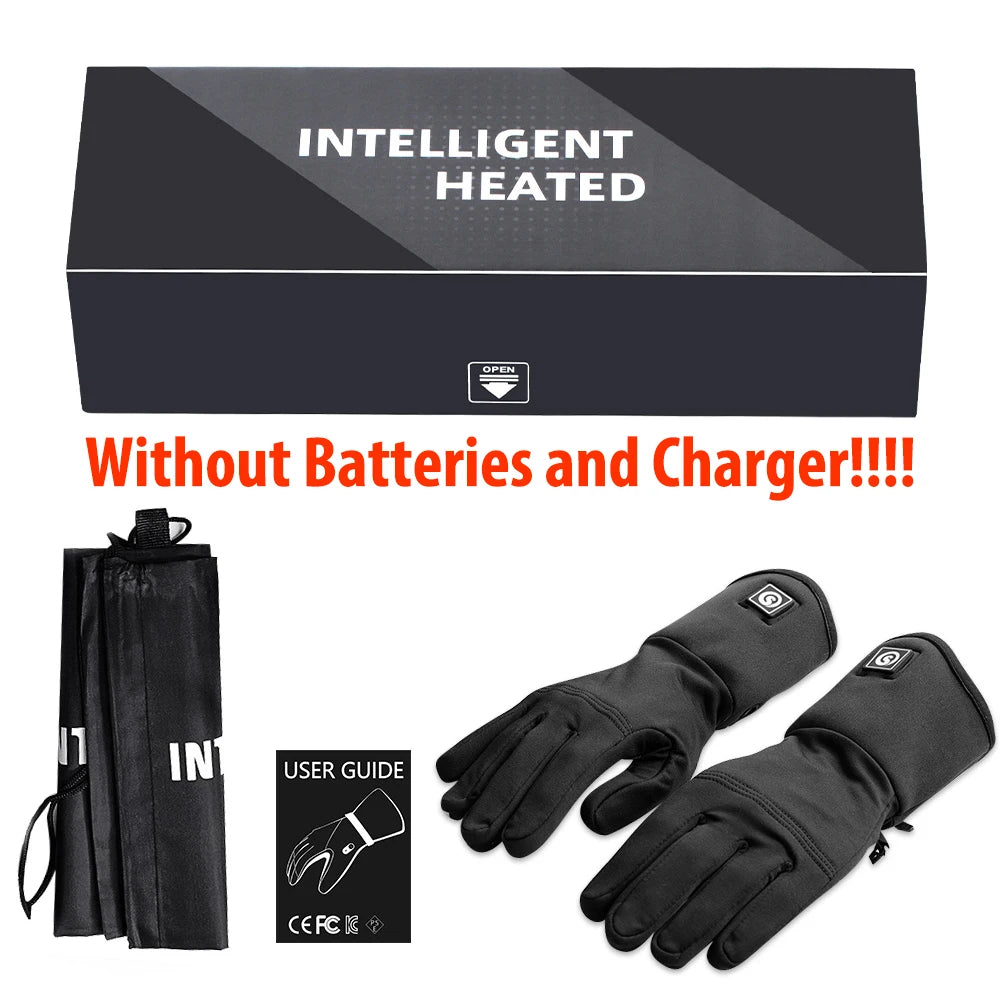 Snow Deer Winter Heated Gloves Goatskin Leather Windproof Rechargeable