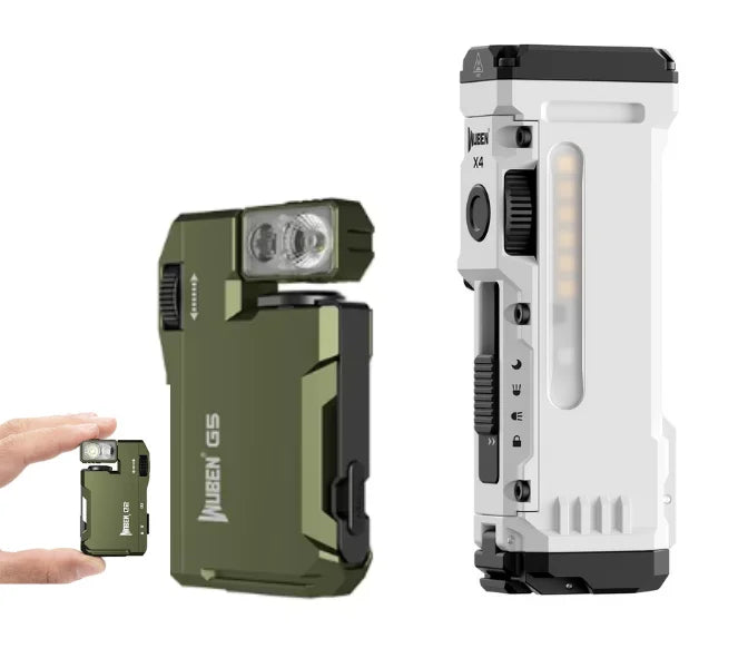 WUBEN X4 G5 EDC Flashlight Bundle With Magnetic Tail RGB Rechargeable