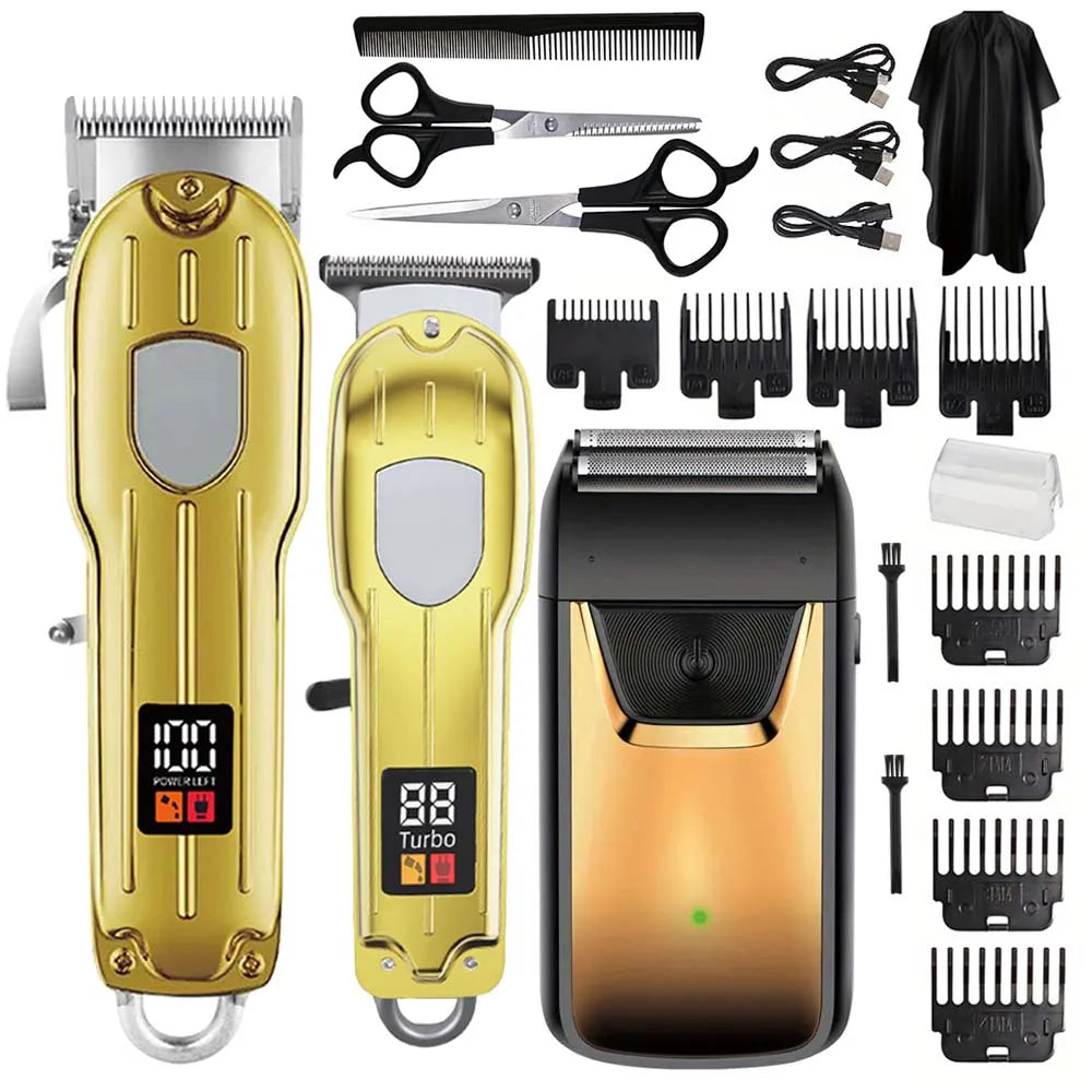 YUKU Hair Clipper Set for Men Cordless Beard Trimmer