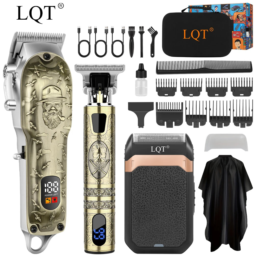 LQTElectric Cordless Hair Clipper and Shaver Set for Men