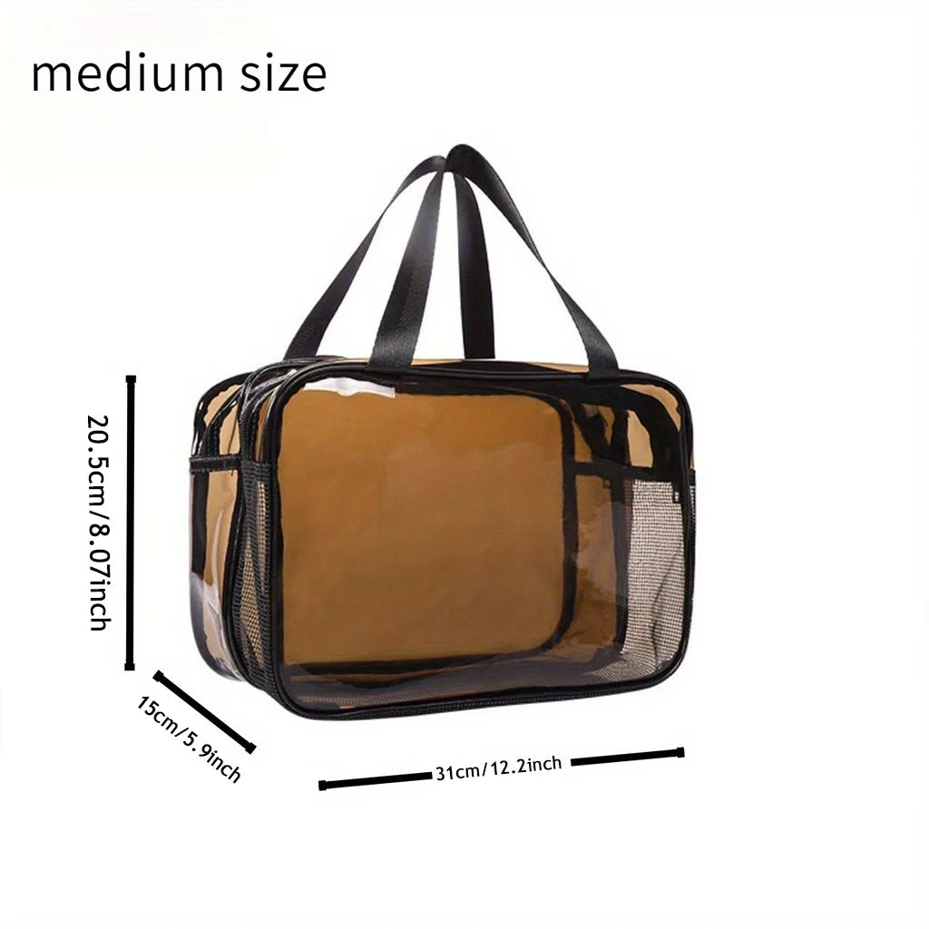 Waterproof Travel Makeup Pouch With Double Zipper TSA Organizer