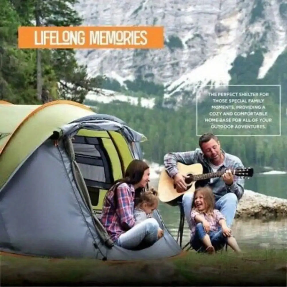Camping Tent Pop Up Waterproof With Two Doors