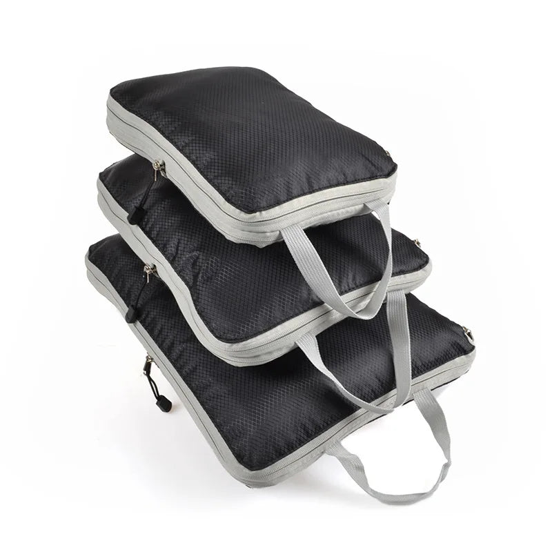 Foldable Packing Cubes Set Travel Nylon Waterproof Luggage Organizer