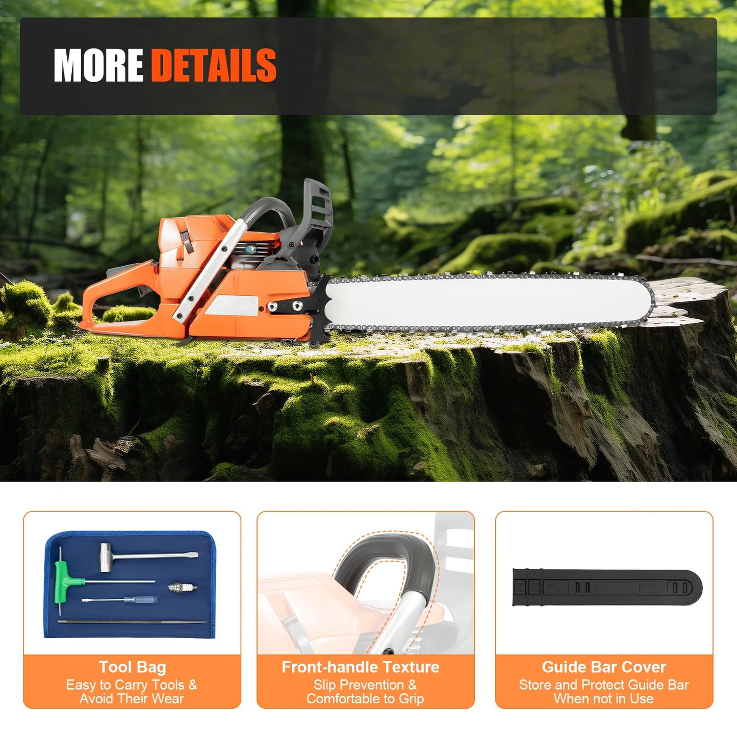 Gasoline Chainsaw 2 Cycle 65/72cc For Farm And Garden Use