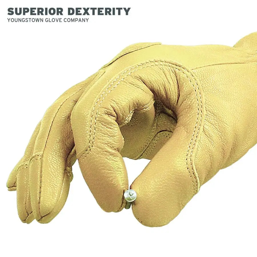 XMSJ Double Layered Leather Work Gloves For Men Arc Rated