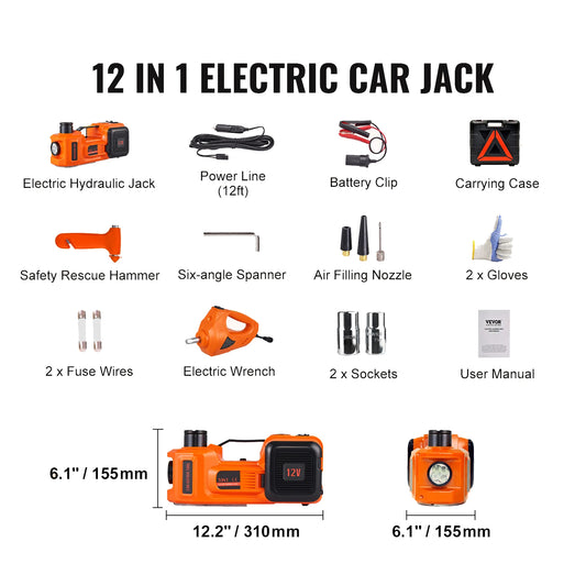 Succebuy Electric Hydraulic Car Jack With Impact Wrench