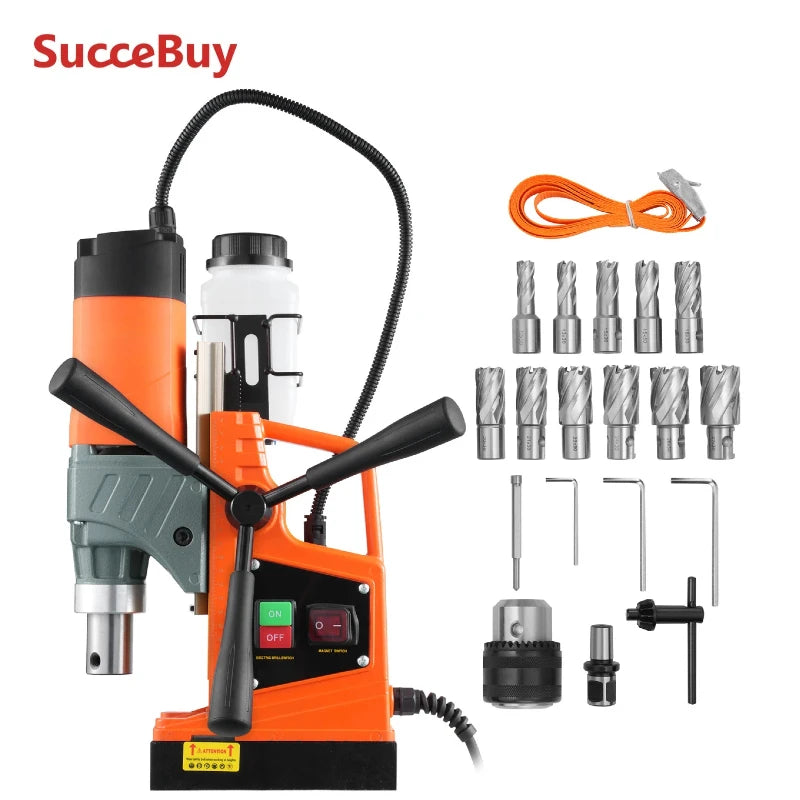 SucceBuy Magnetic Drill Motor 11 Piece Portable Electric Mag Drill