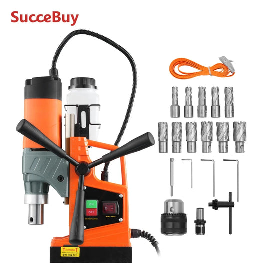 SucceBuy Magnetic Drill Motor 11 Piece Portable Electric Mag Drill