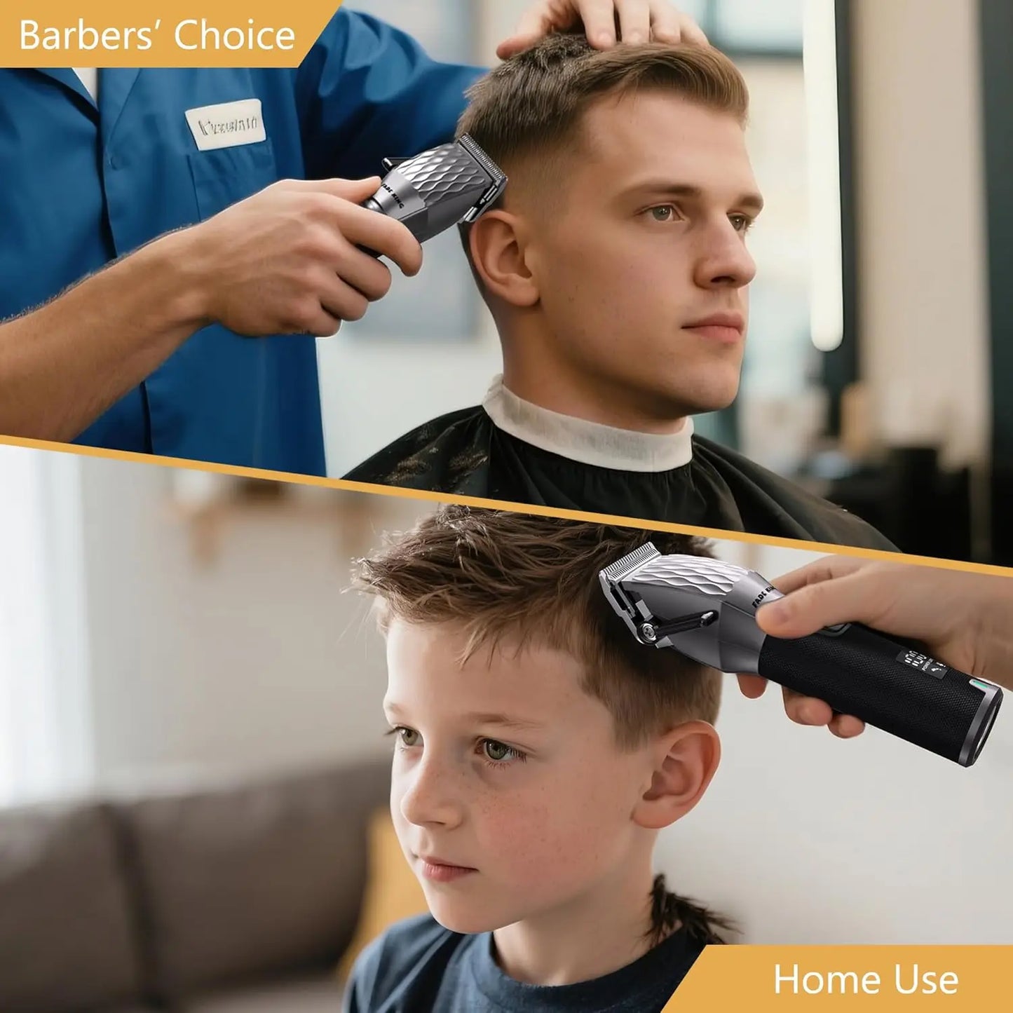 Professional Cordless Hair Clippers And Beard Trimmer Titanium Blade Kit