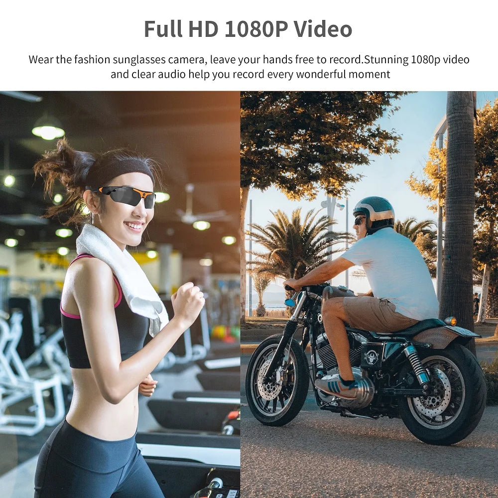 KIDK 1080p HD Smart Glasses Mini Camera For Cycling