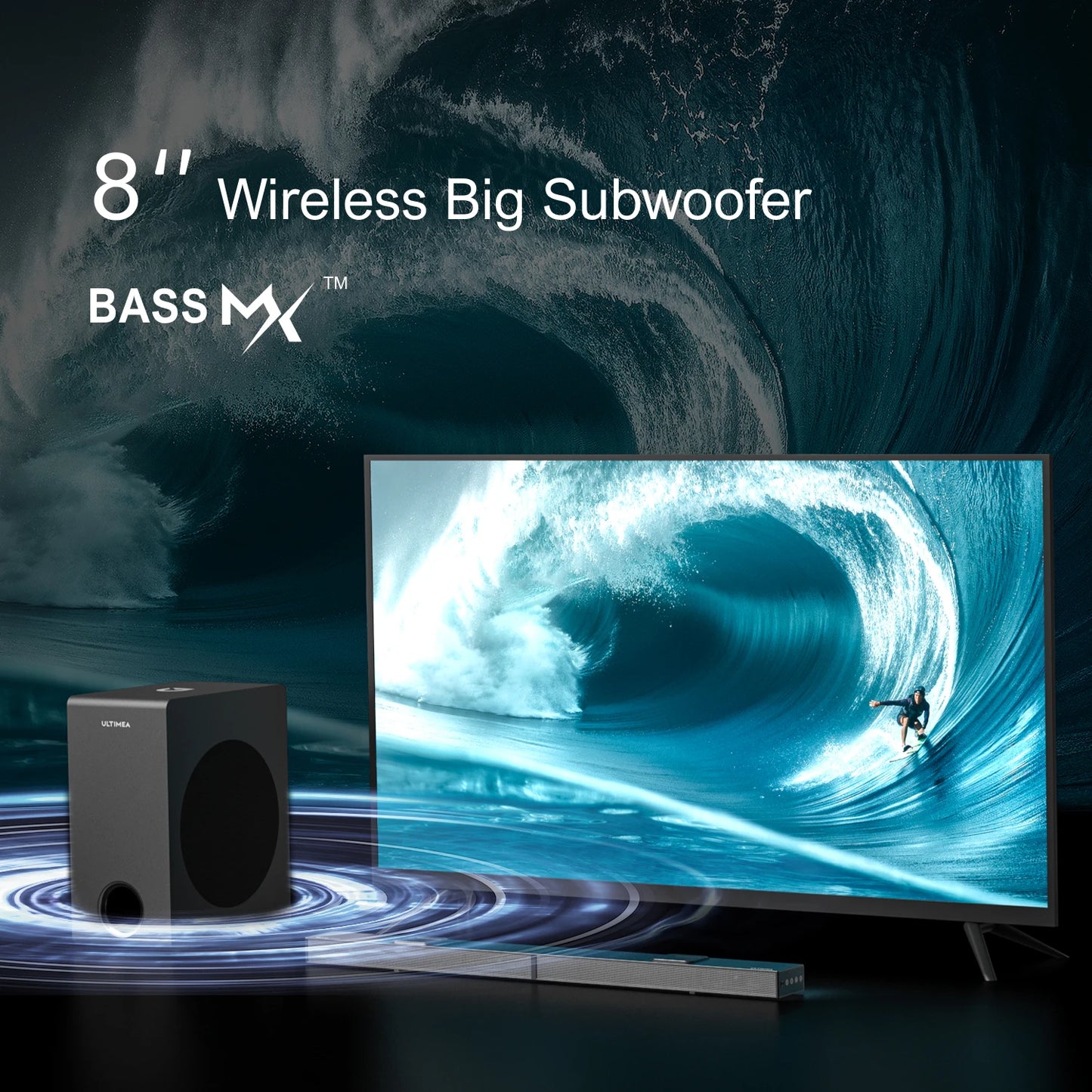 ULTIMEA 5.1.2 Dolby Atmos Soundbar With 520W Subwoofer And 4K HDR Passthrough