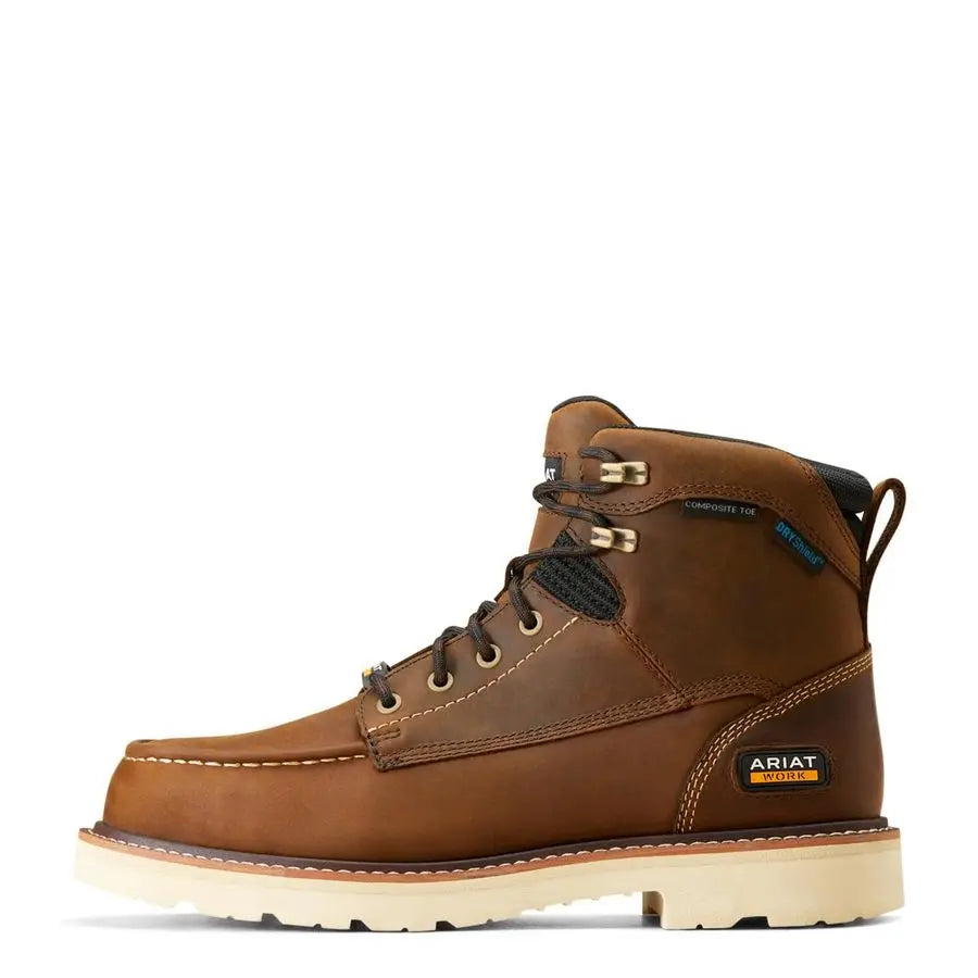 XMSJ Mens Rebar Lift 6 Waterproof Composite Toe Boot
