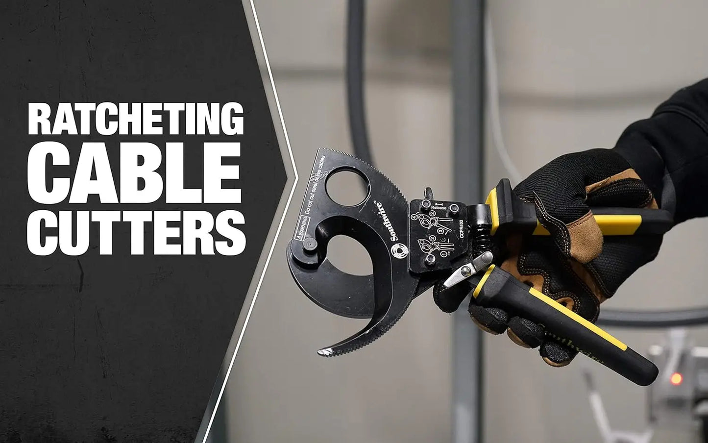 Heavy Duty Ratcheting Cable Cutters With Quick Release Lever