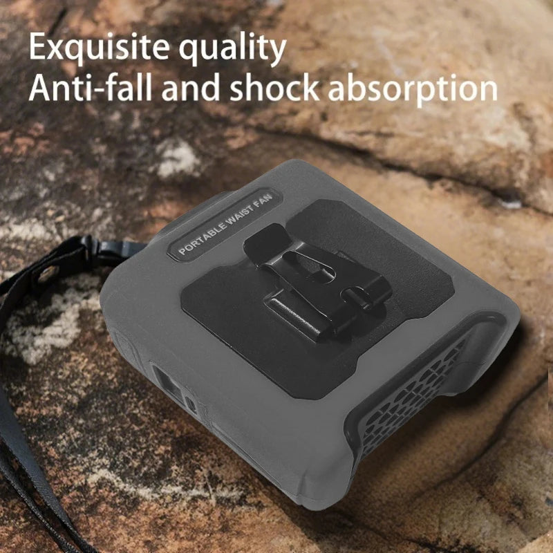 Portable Neck Fan With 10000mAh Battery And Waist Clip Flashlight