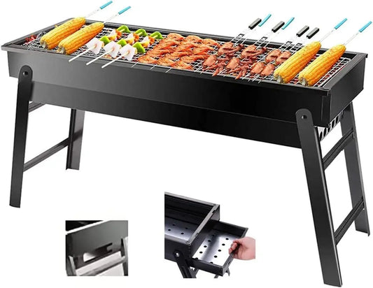 XMSJ Portable Charcoal Grill Folding BBQ For Camping