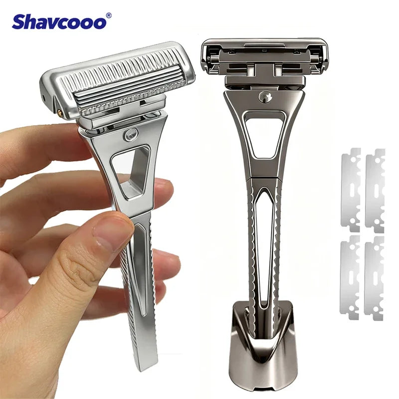 Shavcooo GP600 Glide 6.0 Pro Safety Razor Kit for Men