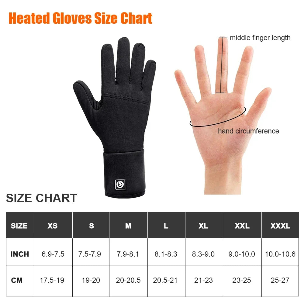 Snow Deer Winter Heated Gloves Goatskin Leather Windproof Rechargeable